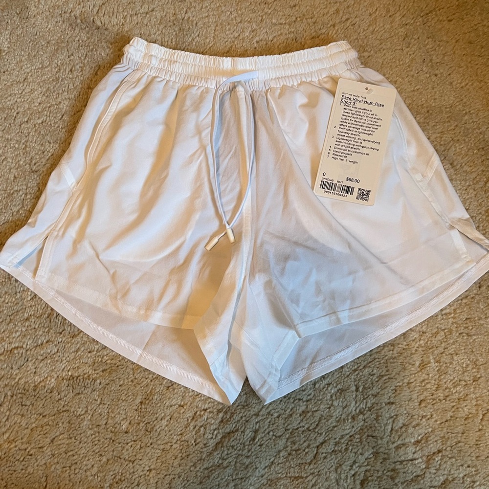 Lululemon Pace Rival High Rise 3” Shorts Size 0